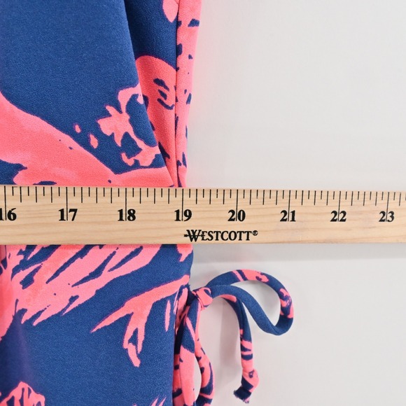 Lilly Pulitzer Donna Romper Sz 10 Indigo Night Caw Blue Pink Sleeveless Playsuit - Picture 6 of 16